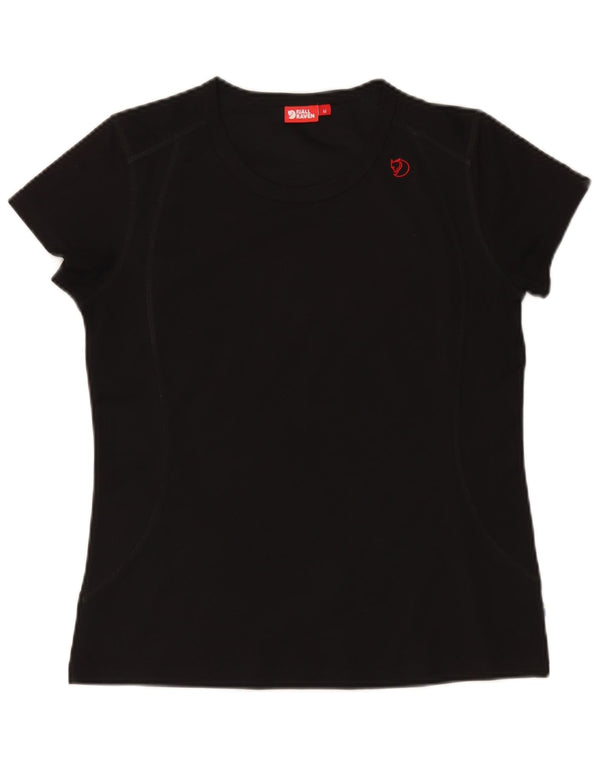 Fjall Raven Damen T-Shirt Top UK 14 Medium Schwarz Polyester