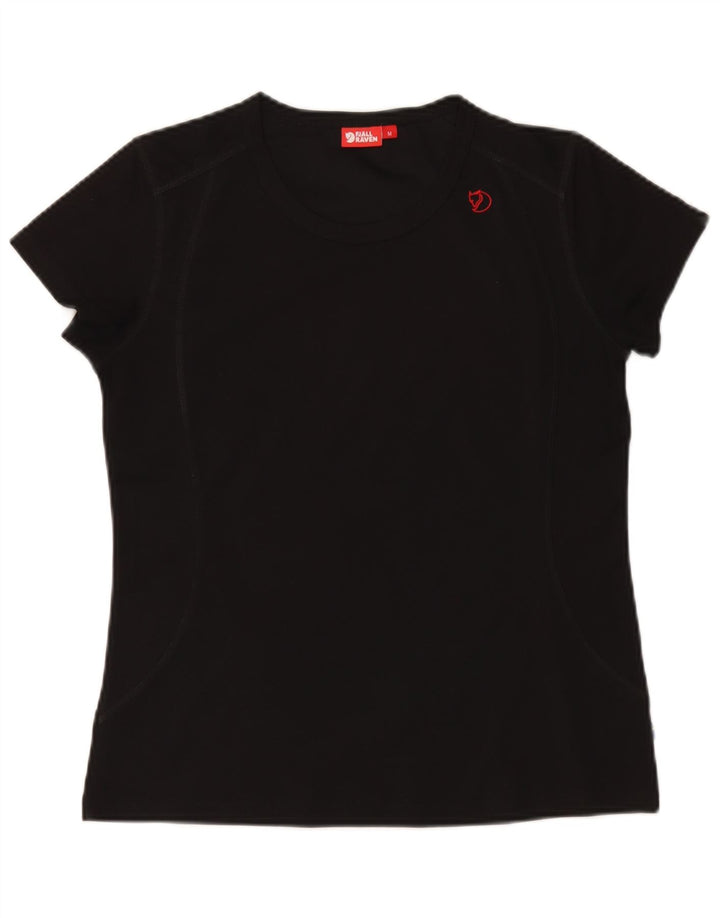 Fjall Raven Damen T-Shirt Top UK 14 Medium Schwarz Polyester