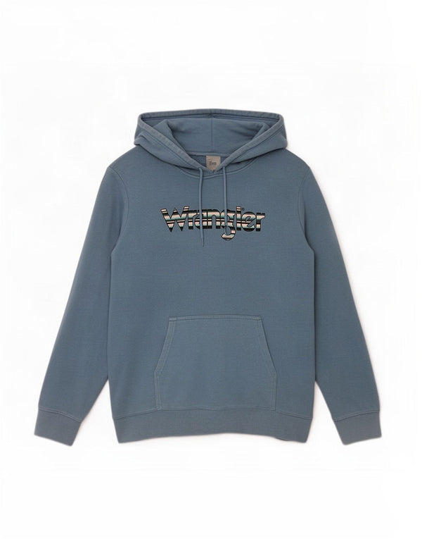 Wrangler Herren-Kapuzenpullover mit Grafik, groß, aus blauer Baumwolle