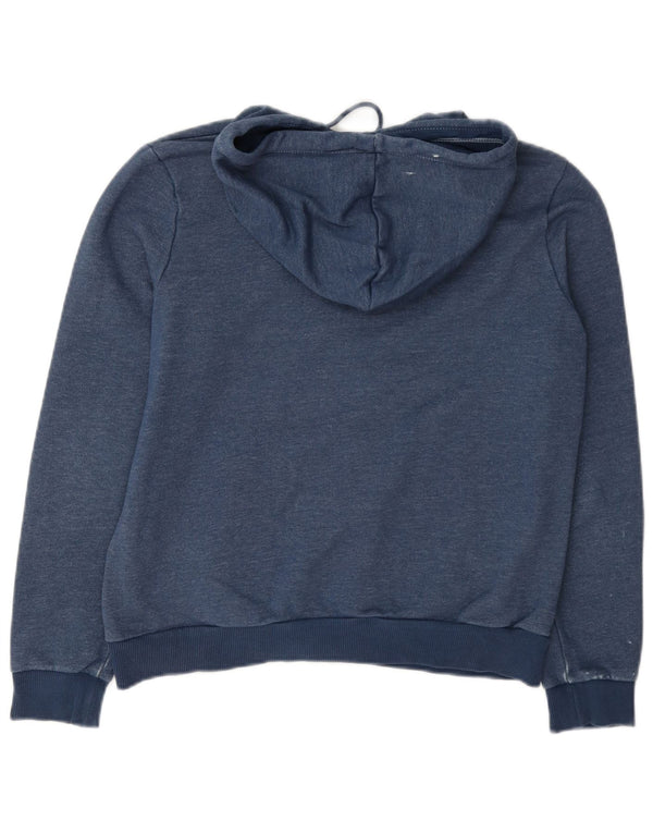 Puma Damen Kapuzenpullover UK 14 Medium Marineblau Baumwolle