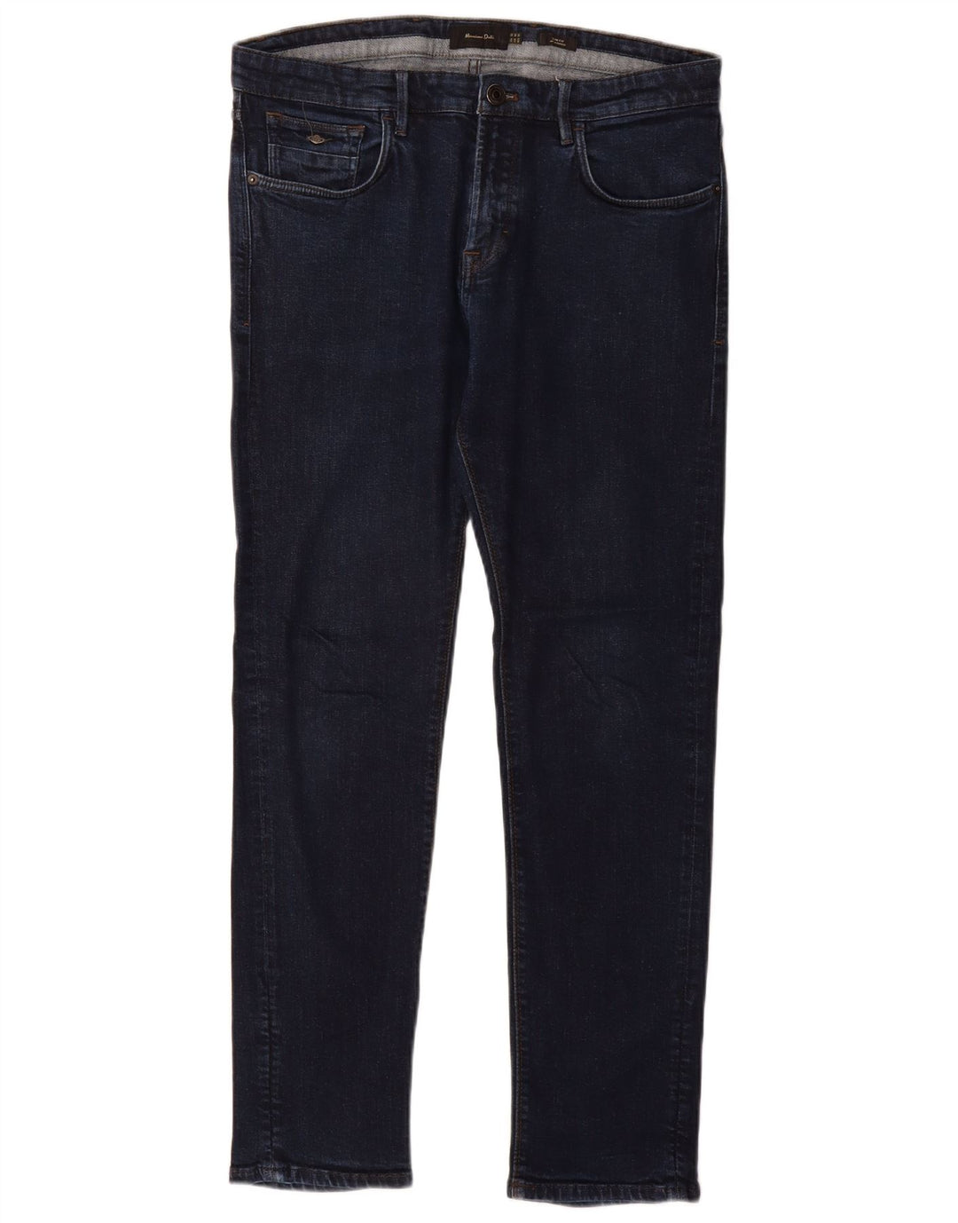 MASSIMO DUTTI Womens Slim Jeans EU 42 Large W32 L30 Navy Blue Cotton