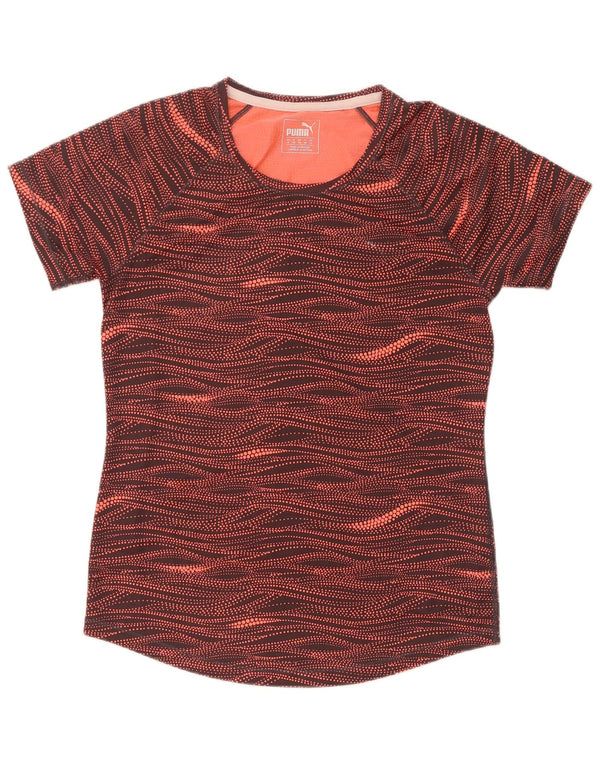 Puma Womens Abstract Pattern T-Shirt Top UK 12 Medium Mehrfarbig
