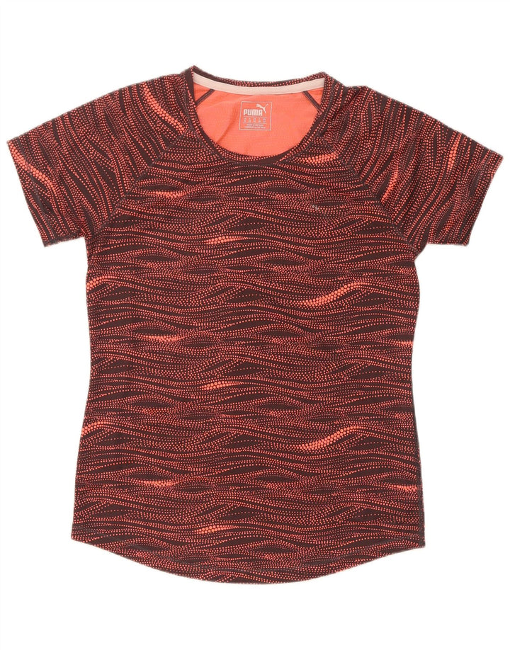 Puma Womens Abstract Pattern T-Shirt Top UK 12 Medium Mehrfarbig