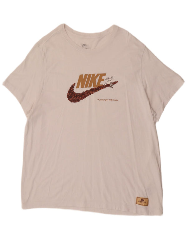 Nike Herren Grafik T-Shirt Top 2XL Weiße Baumwolle