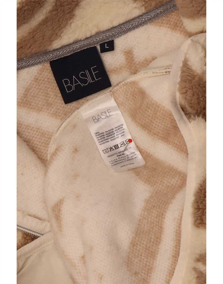 Basile Damen Fleecejacke UK 14 Large Beige Fair Isle Polyester