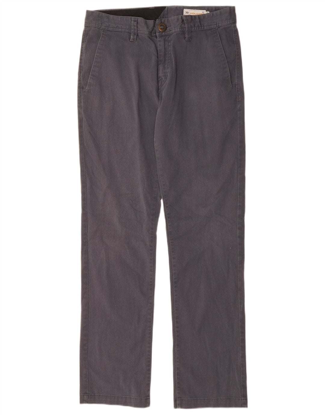 Volcom Herren Straight Chino Hose W30 L30 Marineblau Baumwolle