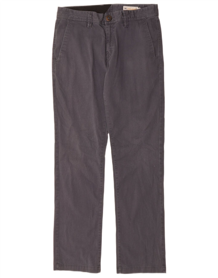 Volcom Herren Straight Chino Hose W30 L30 Marineblau Baumwolle