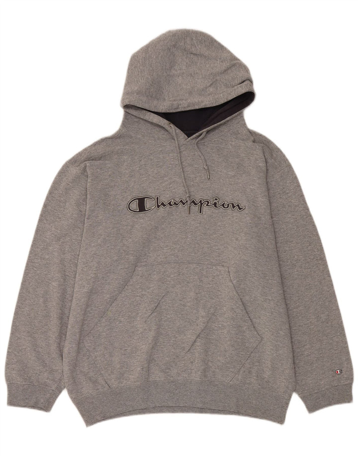 Champion Herren-Kapuzenpullover mit Grafik, mittelgrau gefleckt