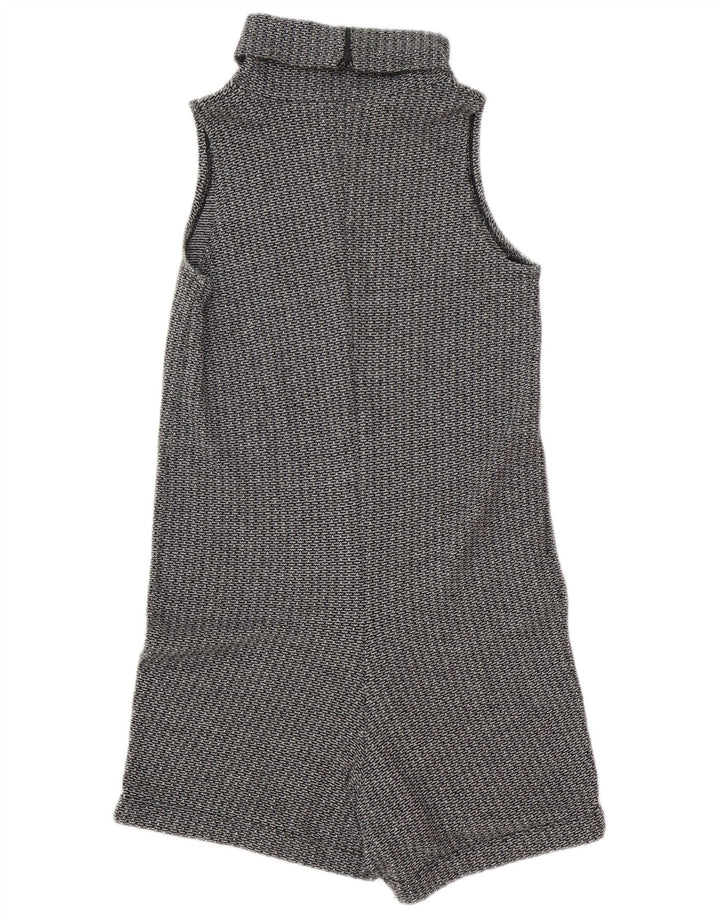 Zara Damen Ärmelloser Playsuit UK 10 Small Grau