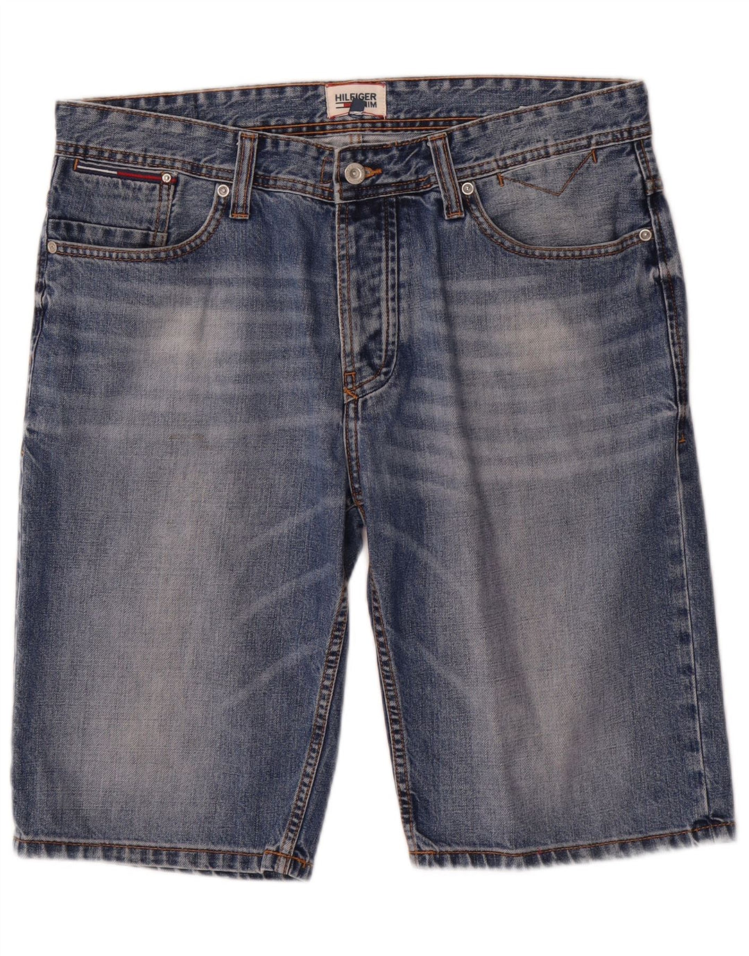 TOMMY HILFIGER Herren Denim Shorts W34 Große blaue Baumwolle