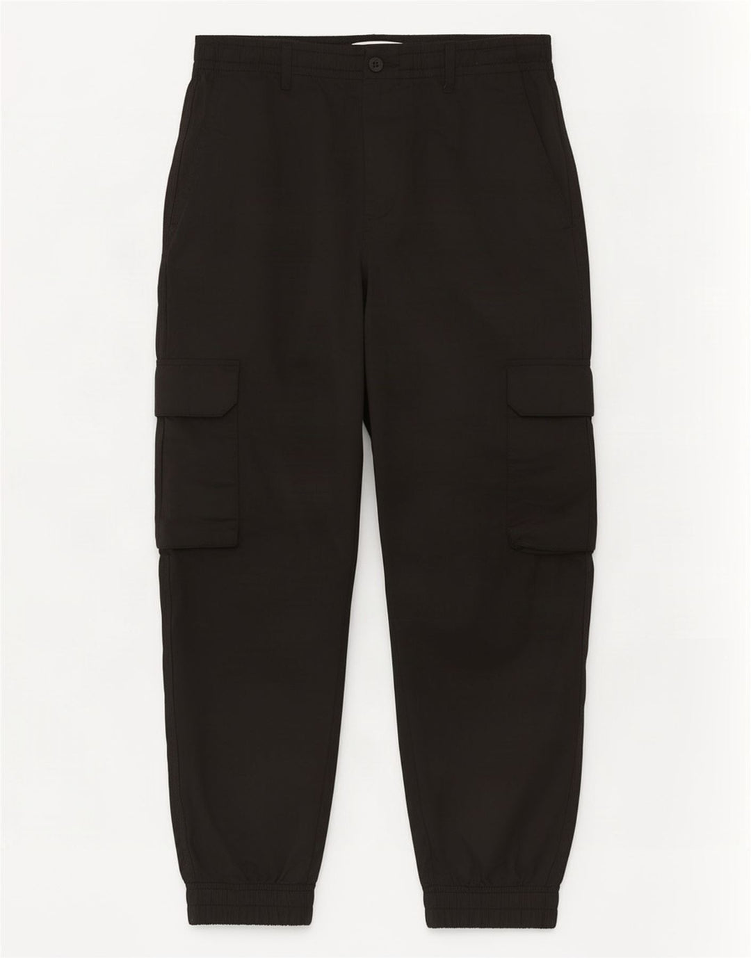 Zara Herren Crop Jogger Cargohose Medium W31 L25 Schwarz Polyester