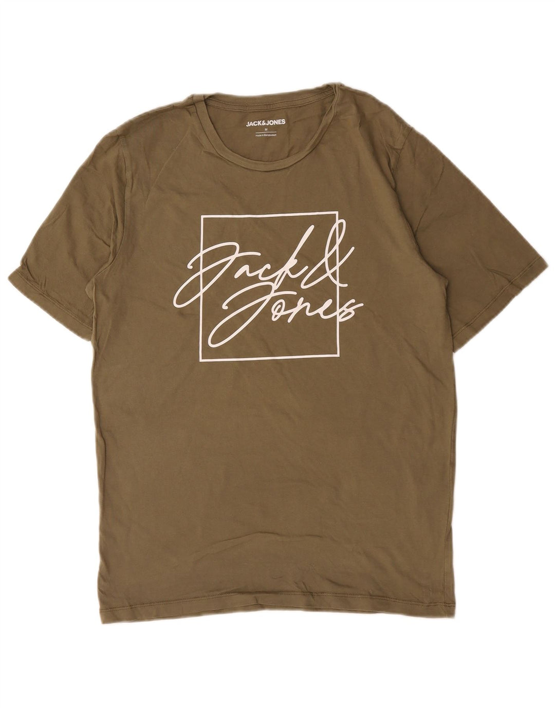 Jack & Jones Herren-T-Shirt mit Grafik, mittlere Khaki-Baumwolle