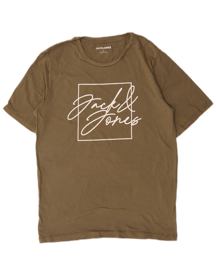Jack & Jones Herren-T-Shirt mit Grafik, mittlere Khaki-Baumwolle