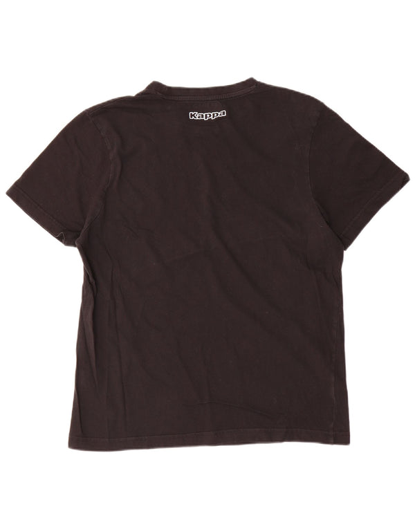 Kappa Herren-T-Shirt mit Grafik, groß, aus schwarzer Baumwolle