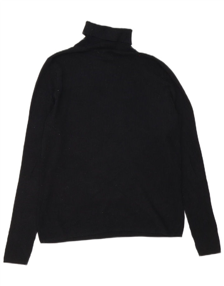 Marks & Spencer Damen-Pullover mit Rollkragen, Gr. 14, mittlere schwarze Viskose