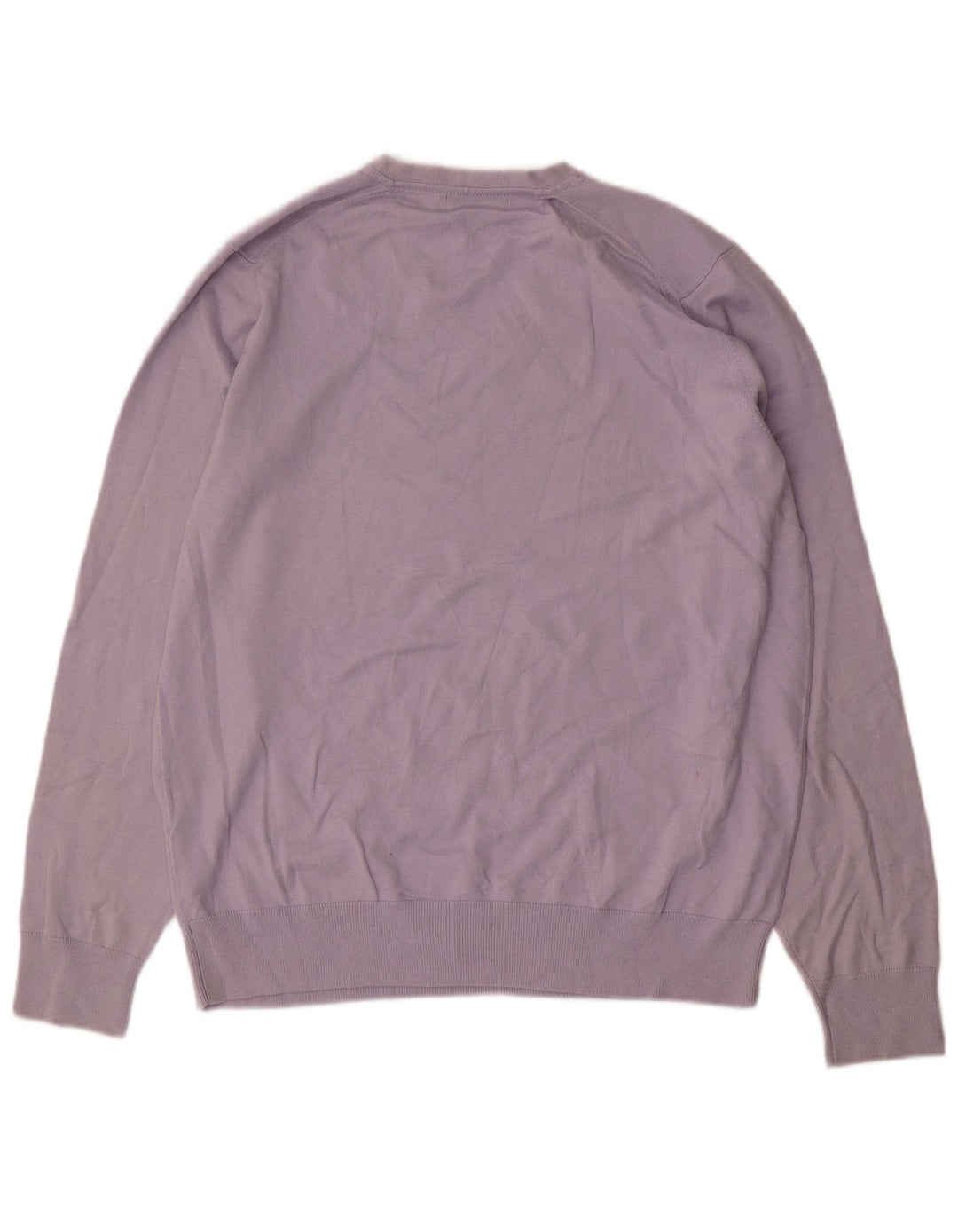 Marks & Spencer Herren Autograph Pullover mit V-Ausschnitt, groß, aus blauer Baumwolle