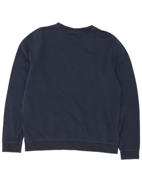 Calvin Klein Mens Graphic Sweatshirt Jumper XL Navy Blue Cotton