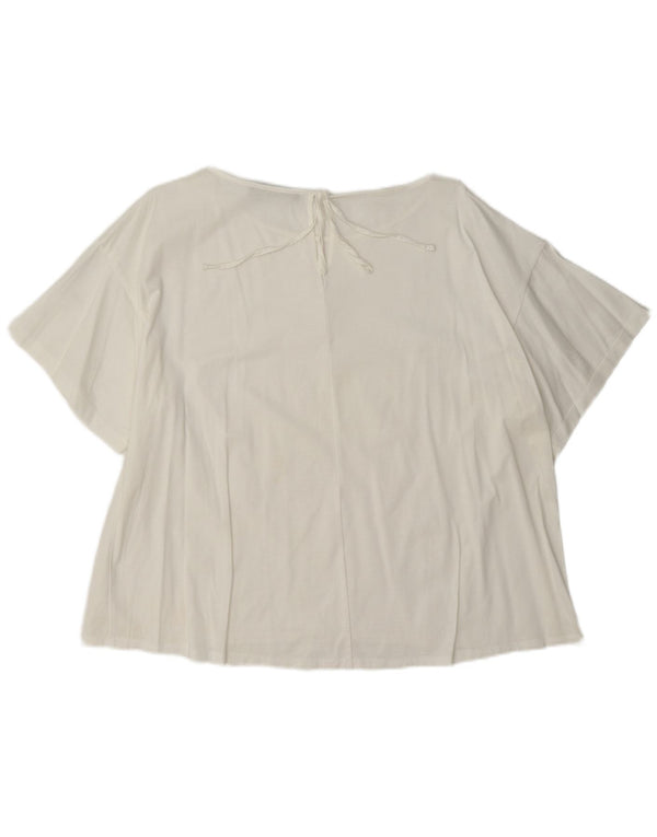 Max Mara Damen Wochenend-Blusenoberteil UK 18 XL Weiß