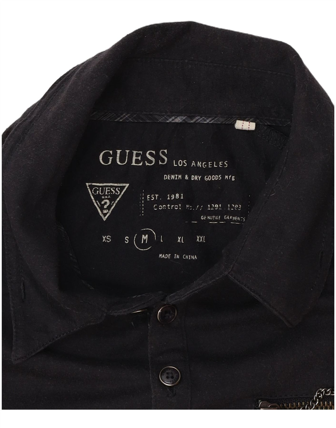 Guess Herren-Militär-Poloshirt in Mittelgrau