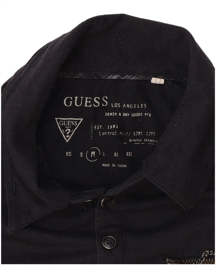 Guess Herren-Militär-Poloshirt in Mittelgrau
