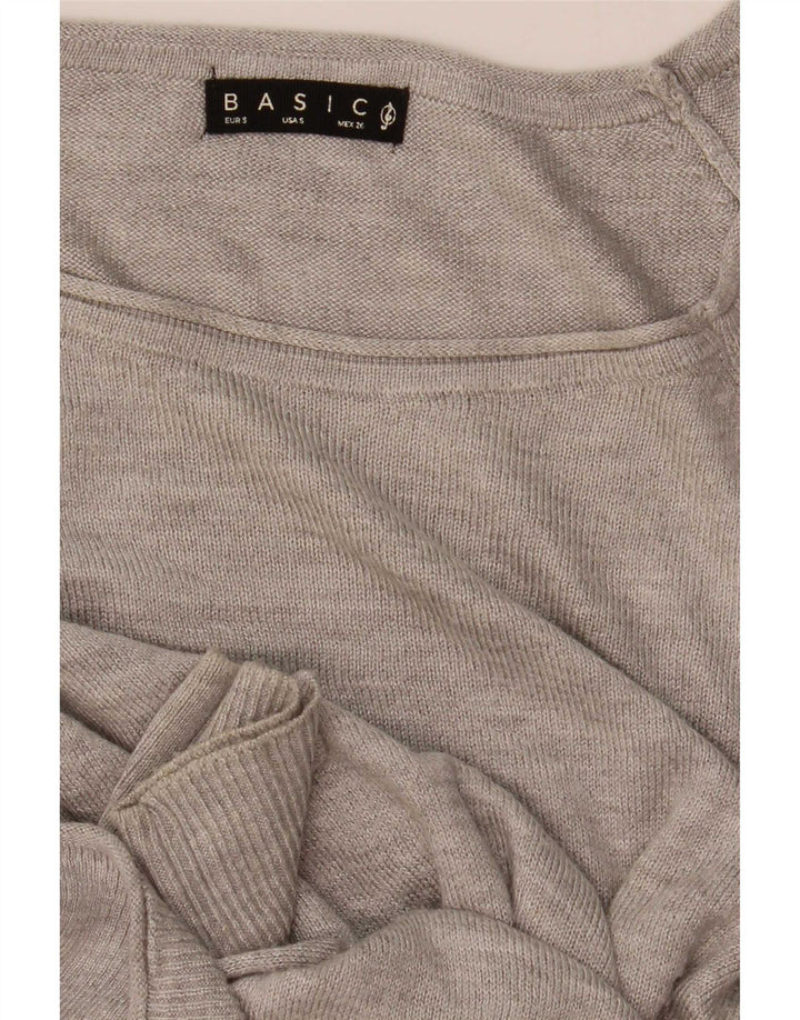 Stradivarius Damen-Blusenoberteil mit lockerer Passform, Gr. 10, Grau