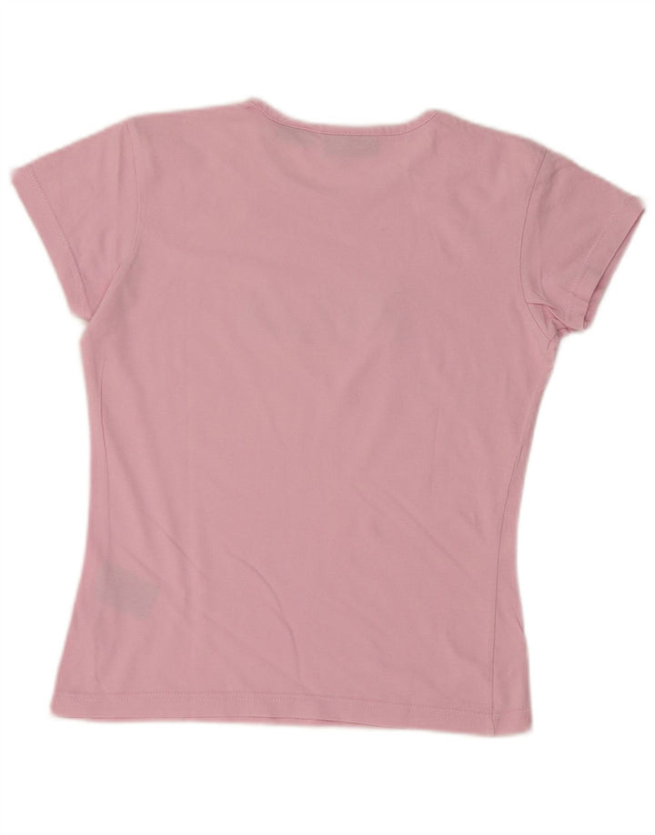 FILA Damen Crop Graphic T-Shirt Top UK 10 Small Pink