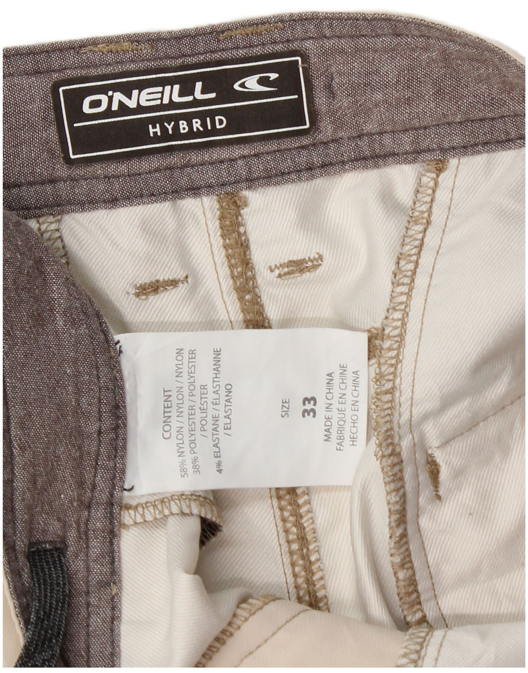 O'Neill Herren Chinoshorts W33 Medium Off White Nylon