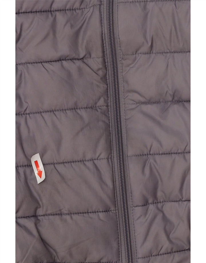 Ellesse Herren-Jacke mit Kapuze, gepolstert, UK 40, Größe L, grau, Polyester