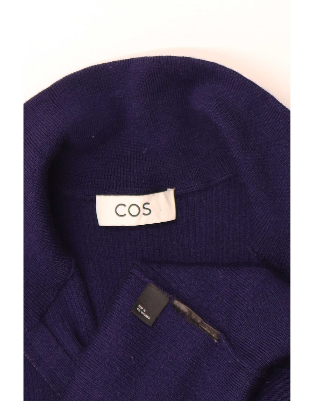 Cos Herren-Strickjacke, klein, Marineblau, Farbblock