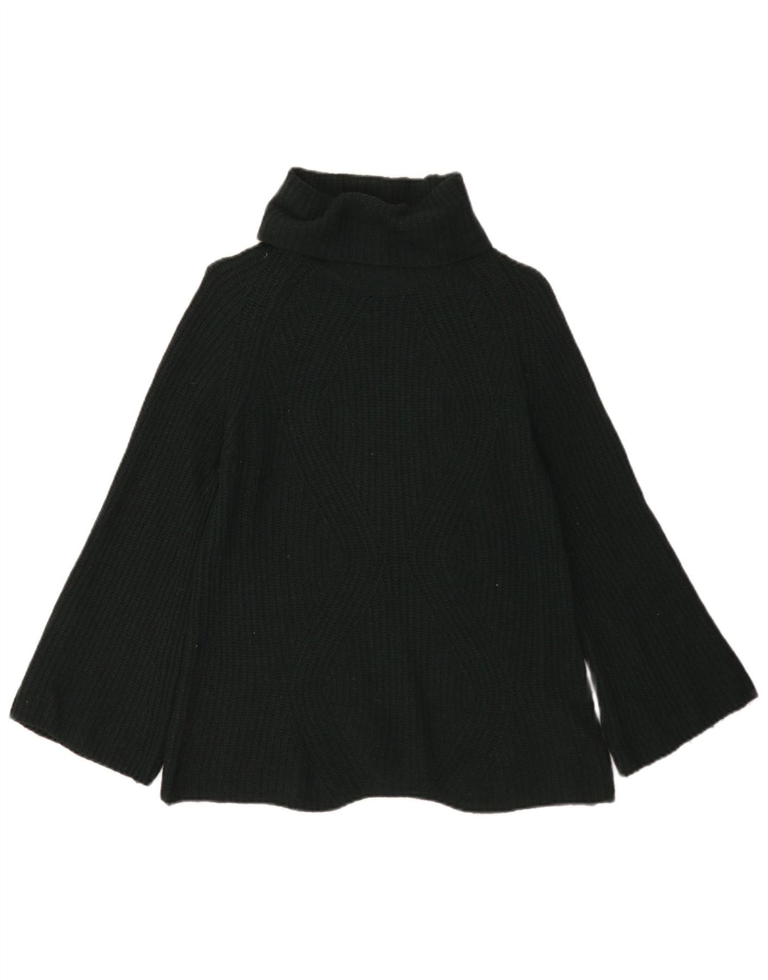 Massimo Dutti Damen-Pullover mit Rollkragen, Gr. 10, Größe S, grüne Wolle