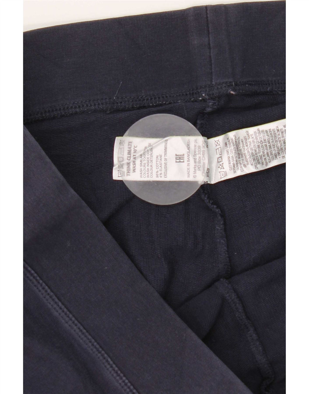 Marks & Spencer Damen Leggings UK 16 Large Marineblau Baumwolle