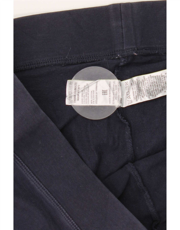 Marks & Spencer Damen Leggings UK 16 Large Marineblau Baumwolle