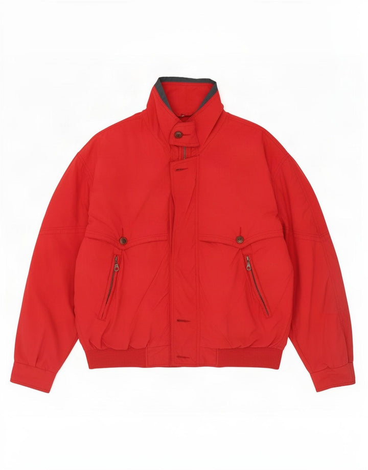 Nuova Moda Herren Bomberjacke UK 38 Mittelrot
