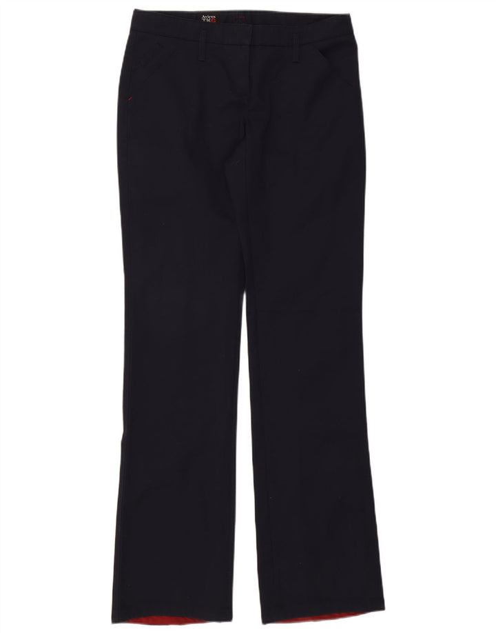 Avirex Damen Bootcut Chino Hose IT 42 Medium W32 L35 Marineblau Baumwolle