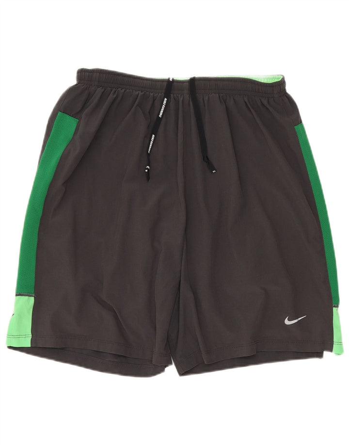 Nike Herren-Sportshorts „Regulär“, Größe S, Grau, Farbblock-Polyester, Sport