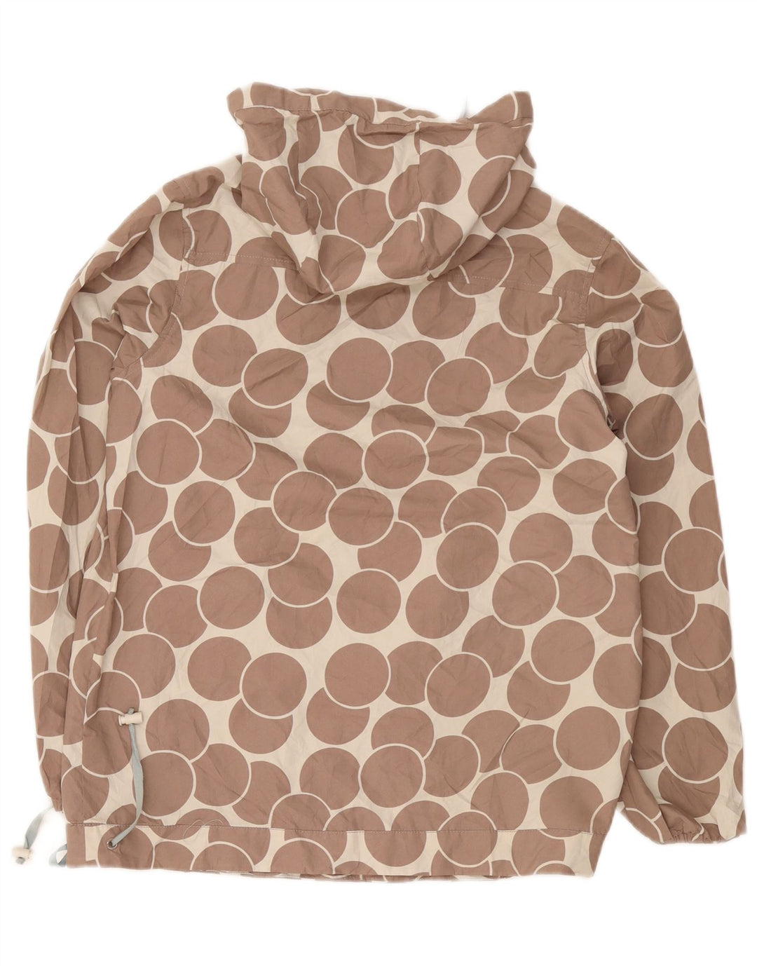 Boden Damen Kapuzenpullover Regenjacke UK 12 Mittelbraun Geometrisch