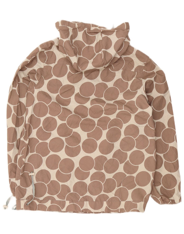 Boden Damen Kapuzenpullover Regenjacke UK 12 Mittelbraun Geometrisch