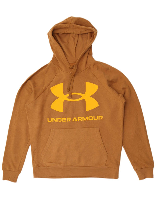 Under Armour Herren-Kapuzenpullover mit Grafik, Größe S, braune Baumwolle