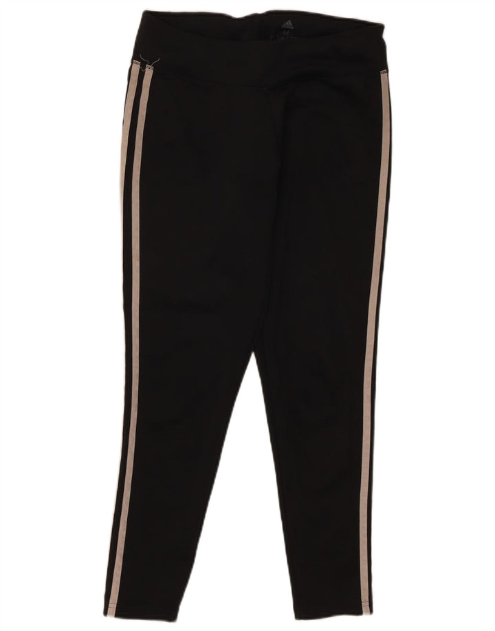 Adidas Damen Climalite Leggings UK 12/14 Medium Schwarz Polyester