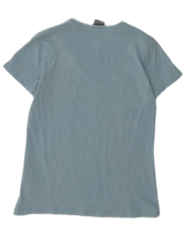 NIKE Damen T-Shirt Top UK 10/12 Mittelblau Synthetik
