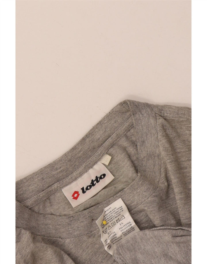 Lotto Herren-T-Shirt mit Grafik, mittelgraue Baumwolle