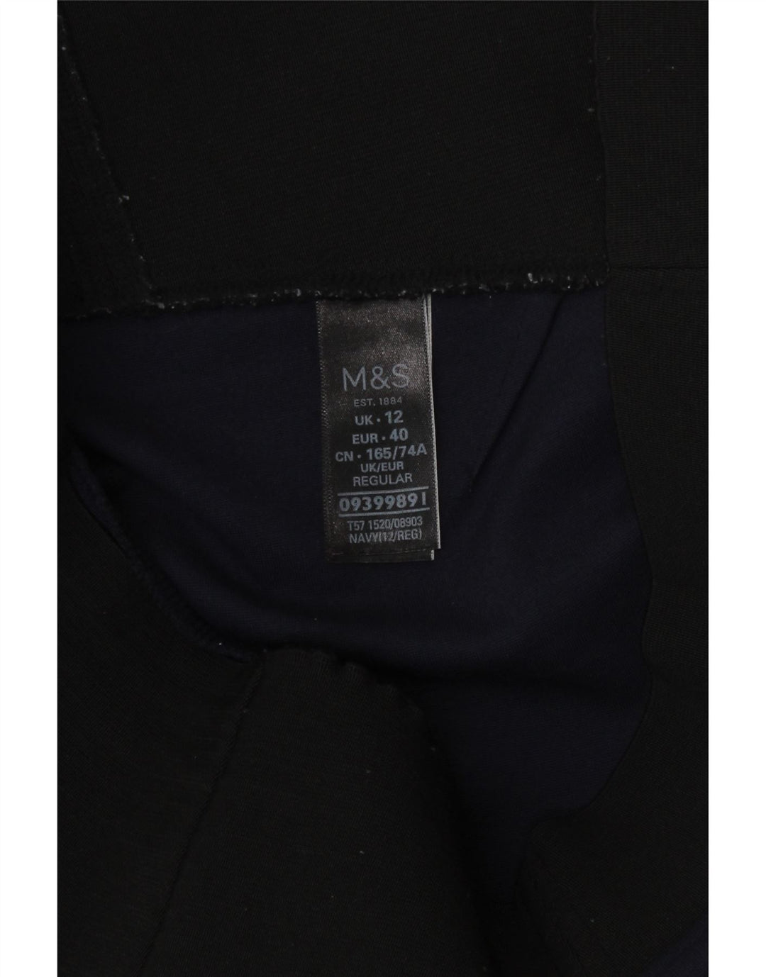 Marks & Spencer Damen-Leggings mit normaler Passform, UK 12, mittlere marineblaue Viskose