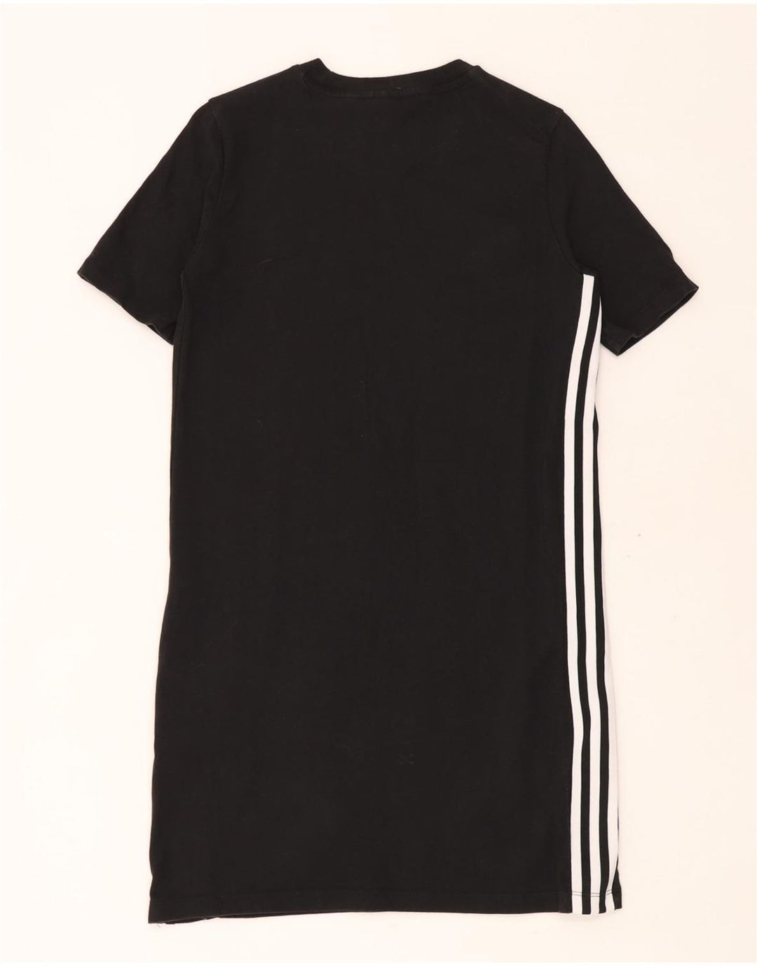 ADIDAS Damen T-Shirt Kleid UK 6 XS Schwarz Baumwolle
