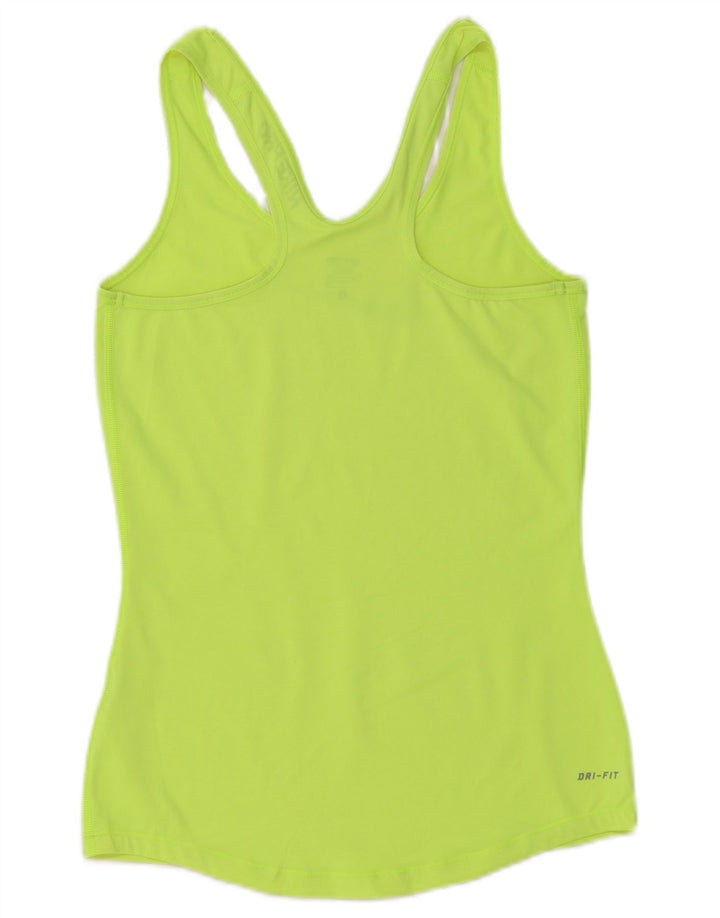 NIKE Damen Graphic Vest Top UK 8 Small Grün Synthetik