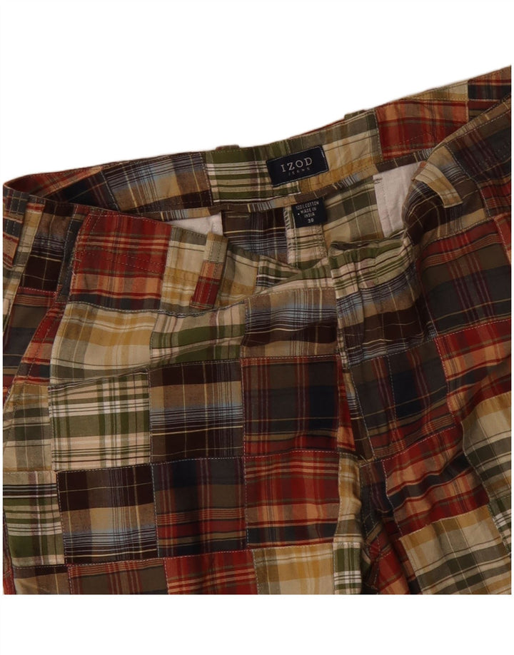 IZOD Herren Chino-Shorts W38 XL Mehrfarbige Patchwork-Baumwolle