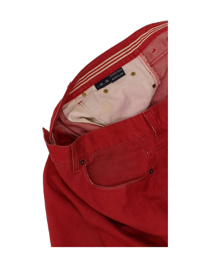 GANT Womens Regular Casual Trousers W36 L31 Red Cotton Vintage Gant and Second-Hand Gant from Messina Hembry 