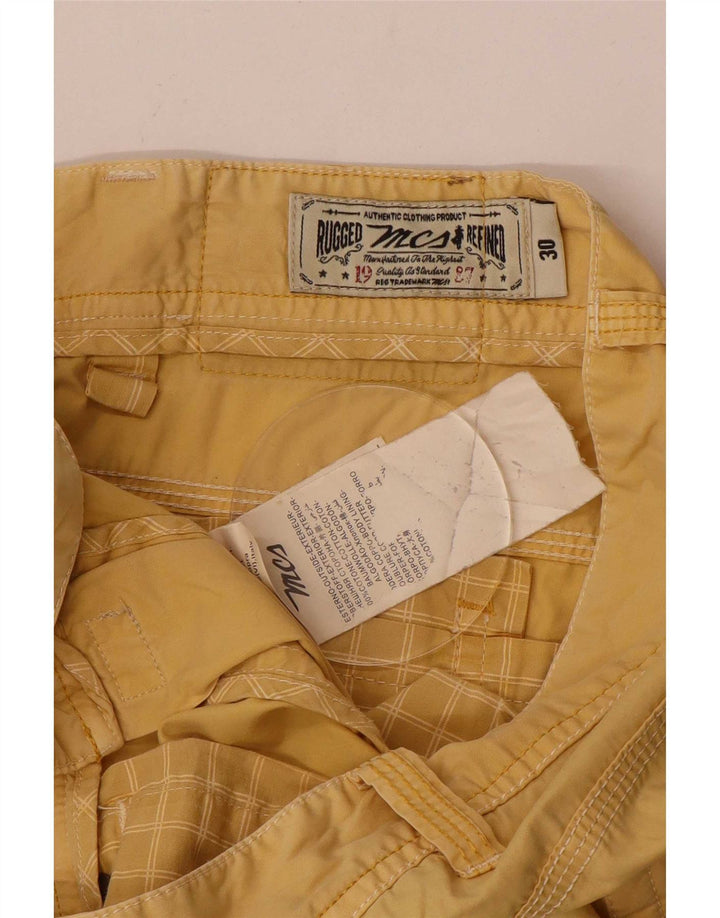 Marlboro Classics Herren-Freizeitshorts, mittelgroß, W30, gelbe Baumwolle