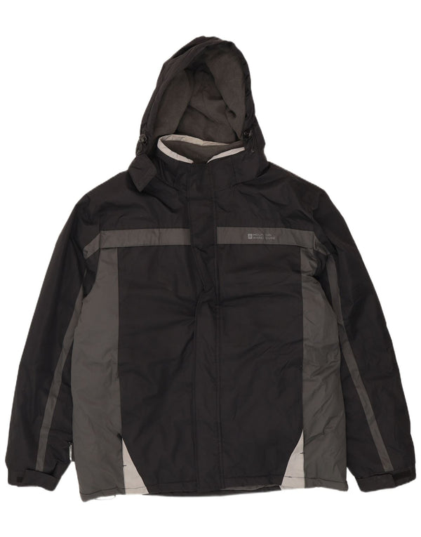 Mountain Warehouse Herren-Skijacke mit Kapuze, UK 42, XL, Schwarz, Farbblock