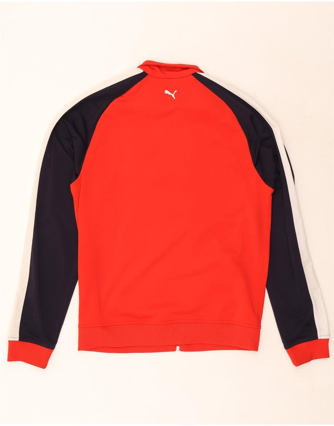 Puma Jungen-Trainingsanzug-Top-Jacke, 15–16 Jahre, rotes Farbblock-Polyester