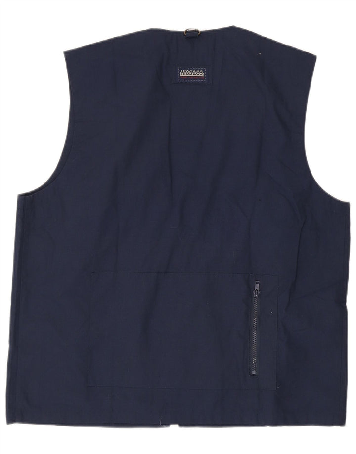 Vintage Herren Utility Gilet UK 42 XL Marineblau Polyester
